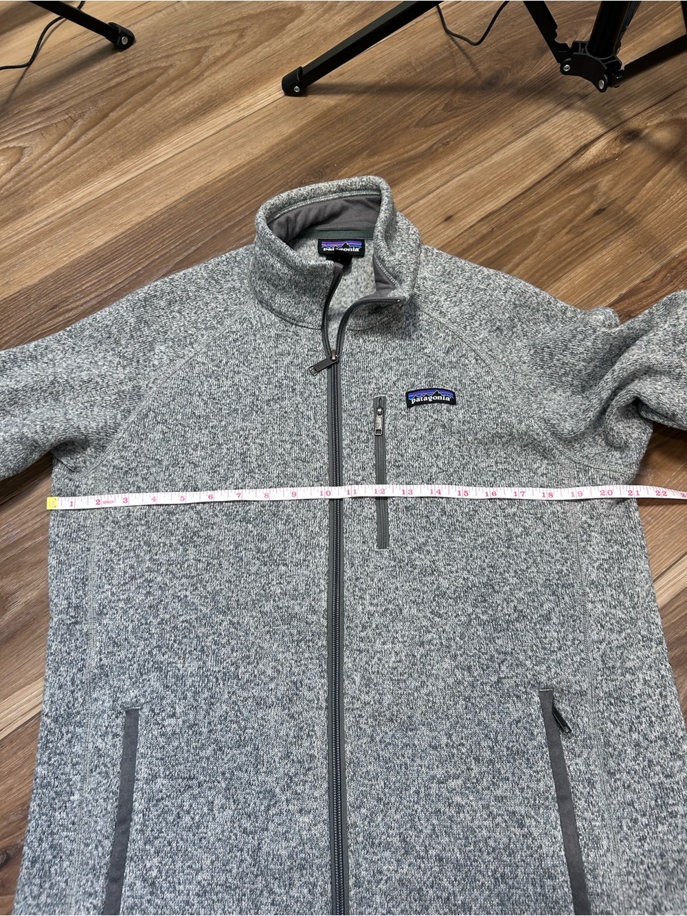 Patagonia mens better sweater full zip size medium gray mock neck outdoors - Picture 5 of 6